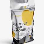 Metallic loose bag mockup