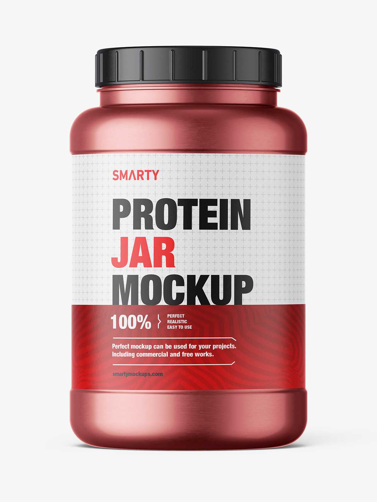 Metallic nutrition jar mockup