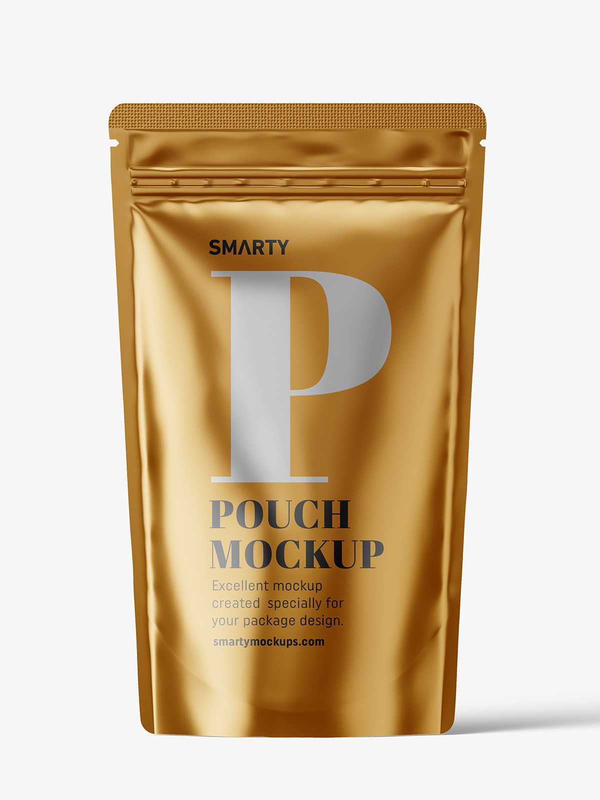 Metallic pouch mockup