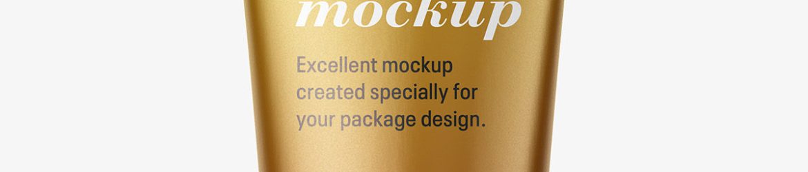Metallic / satin tube mockup / fi35 - 100 mm