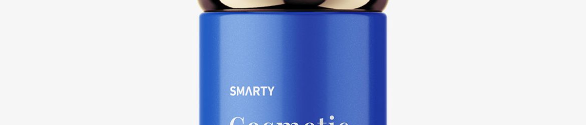 Metallic spray bottle mockup