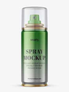 Metallic spray mockup