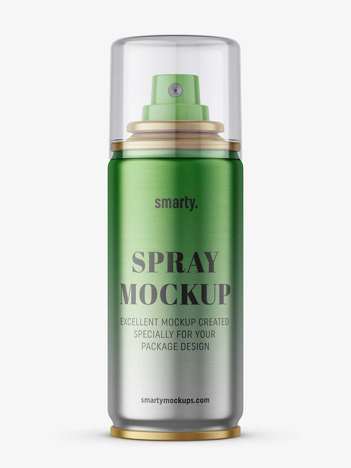 Metallic spray mockup