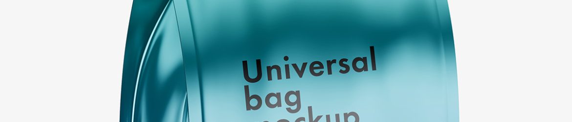 Metallic stand pouch mockup