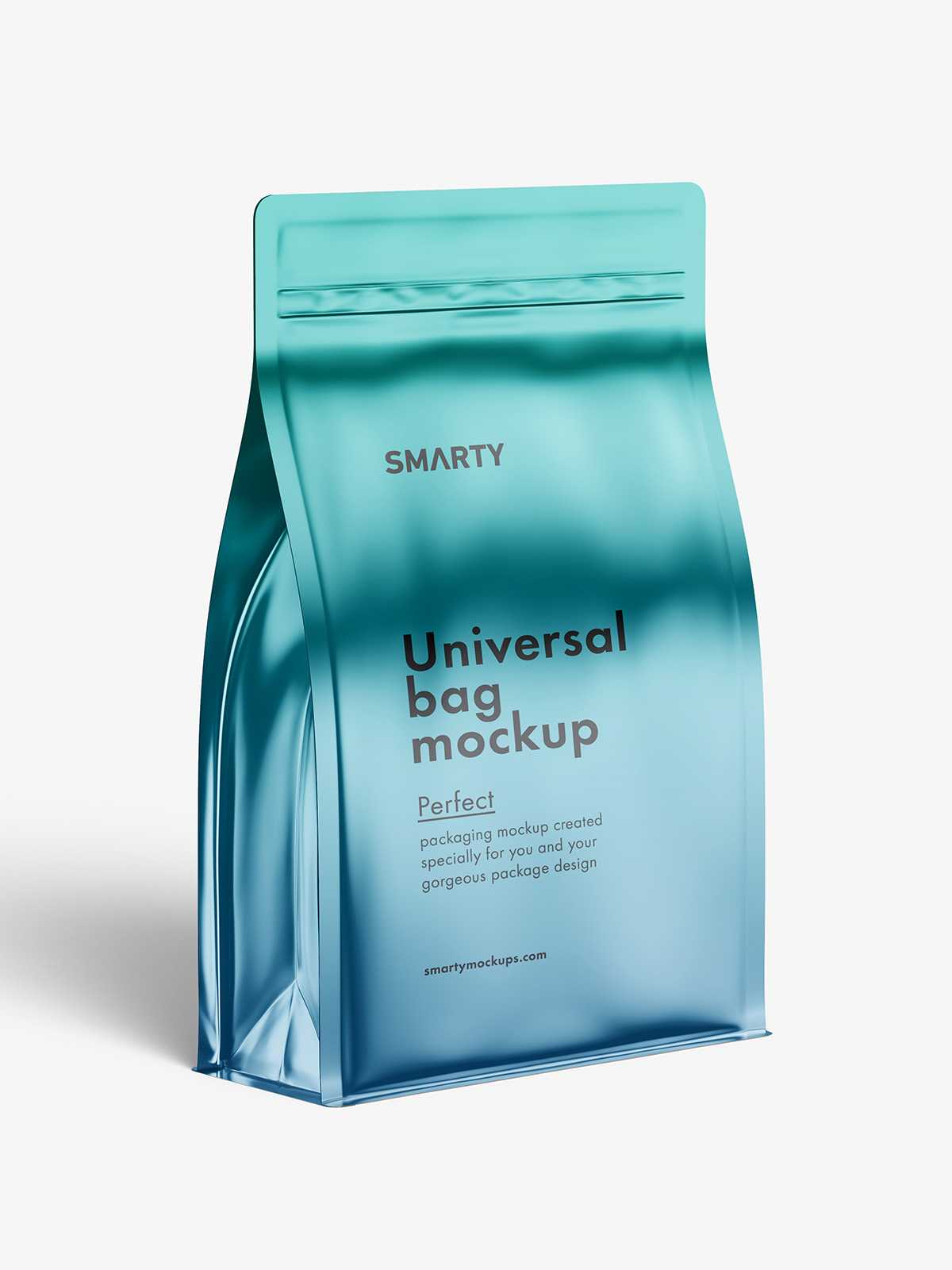 Metallic stand pouch mockup