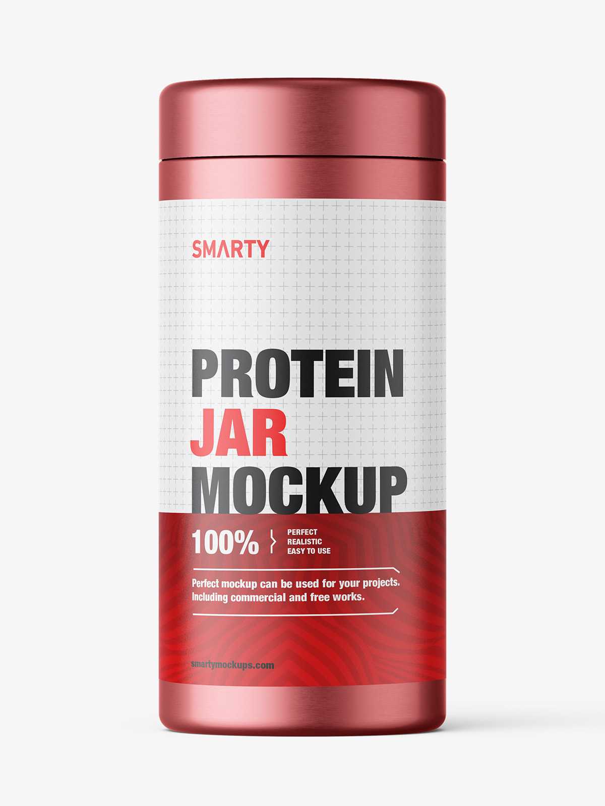 Metallic tall jar mockup
