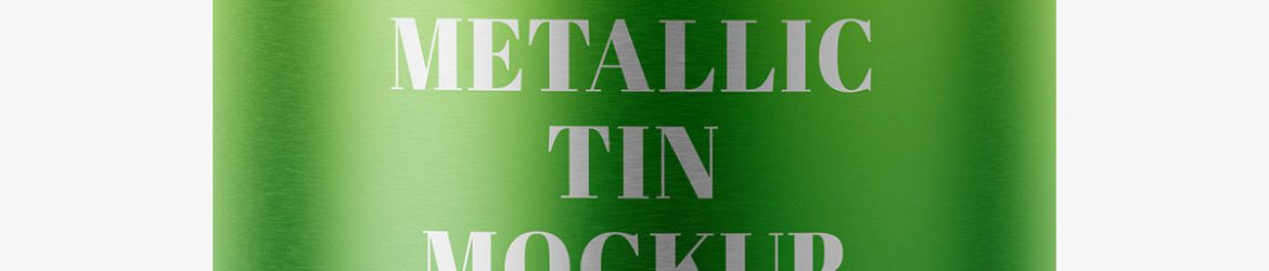 Metallic tin can mockup Metallic tin can mockup