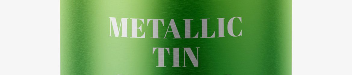 Metallic tin can mockup / top view