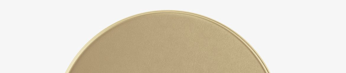 Metallic tin cream jar mockup / top and front view