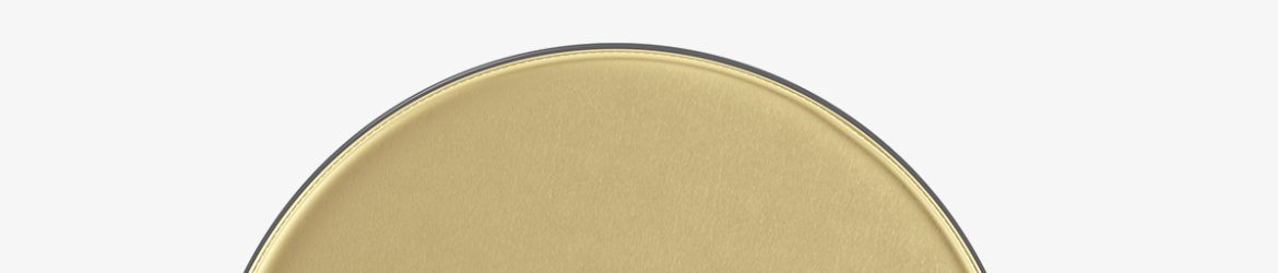 Metallic tin cream jar mockup / top and front view