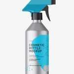 Metallic trigger spray bottle mockup