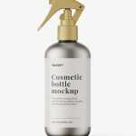 Metallic trigger spray bottle mockup - Free PSD Download Metallic trigger spray bottle mockup