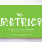 Metrics Display Font
