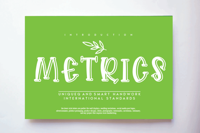 Metrics Display Font
