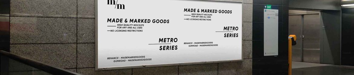 Metro Framed Poster Mockup