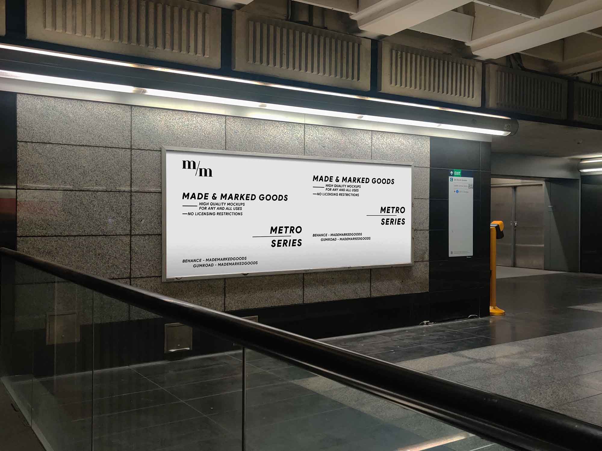 Metro Framed Poster Mockup