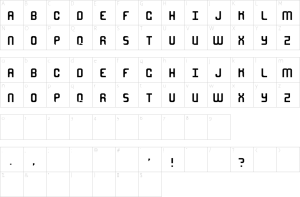 Mapa de caracteres da fonte Metro Skies Font | 1001 Free Fonts