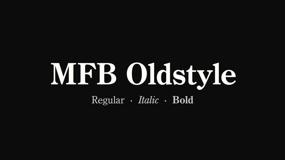 MFB Oldstyle Font Family › Fontesk