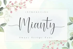Mianty Calligraphy Font