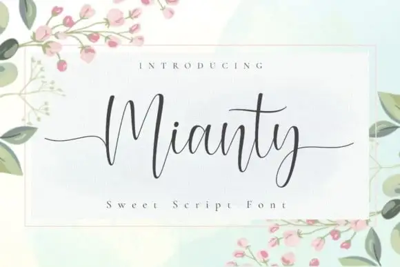 Mianty Calligraphy Font