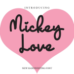 Mickey Love Font