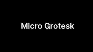 Micro Grotesk Font › Fontesk