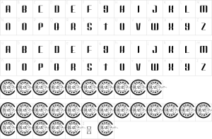 Mapa de caracteres da fonte Micronium Font | 1001 Free Fonts