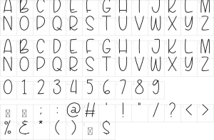 Mapa de caracteres da fonte Microwave Font | 1001 Free Fonts