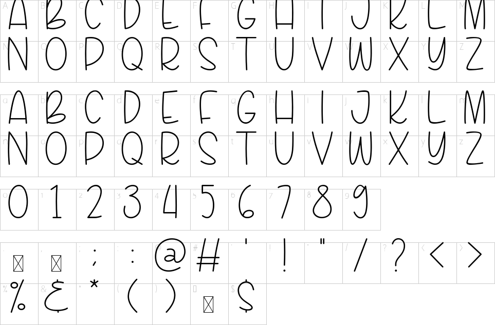 Mapa de caracteres da fonte Microwave Font | 1001 Free Fonts