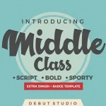 Middle Class Script Font - Fonte Grátis Middle Class Script Font