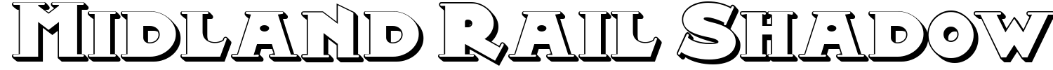 Midland Rail Shadow Font | 1001 Free Fonts