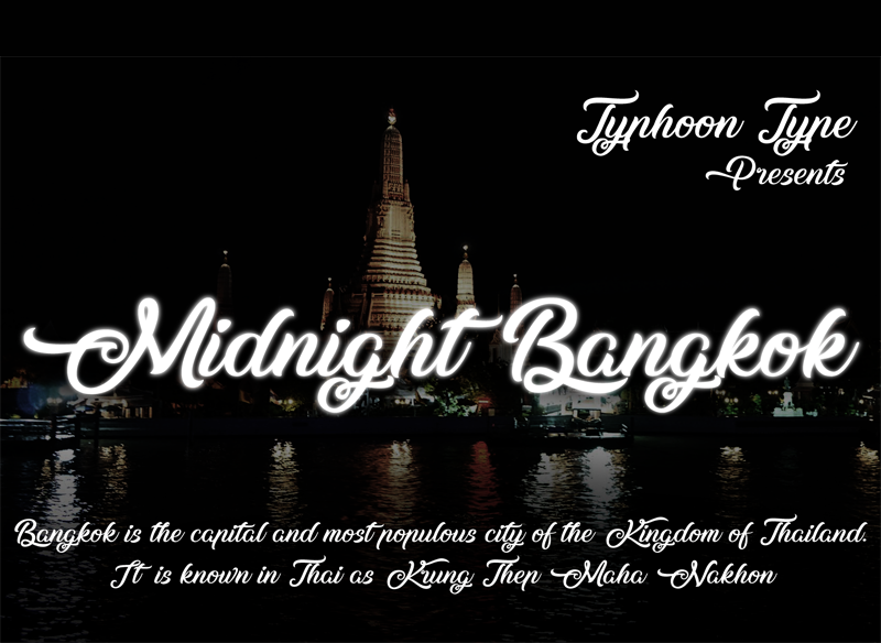 Midnight Bangkok Font