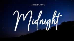 Midnight Script Font › Fontesk