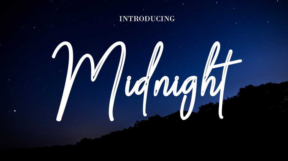 Midnight Script Font › Fontesk