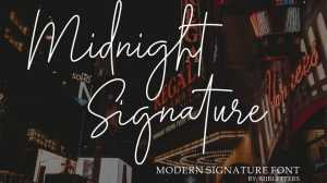 Midnight Signature Font › Fontesk
