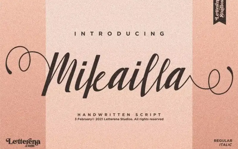 Mikailla Calligraphy Font