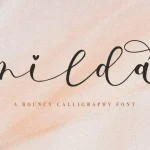 Milda - A Bouncy Calligraphy Font
