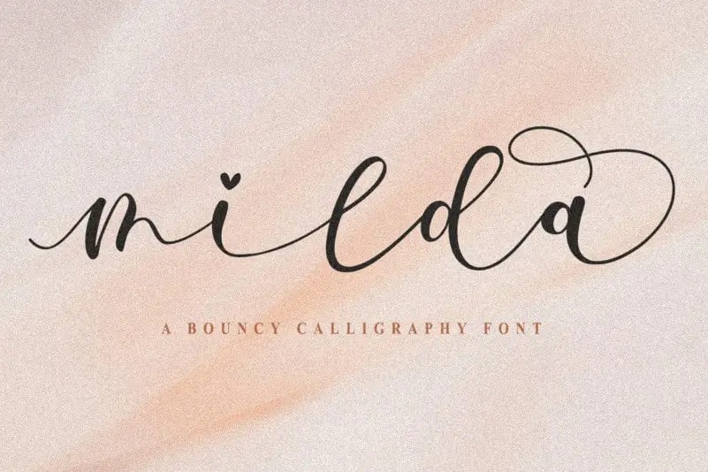 Milda - A Bouncy Calligraphy Font