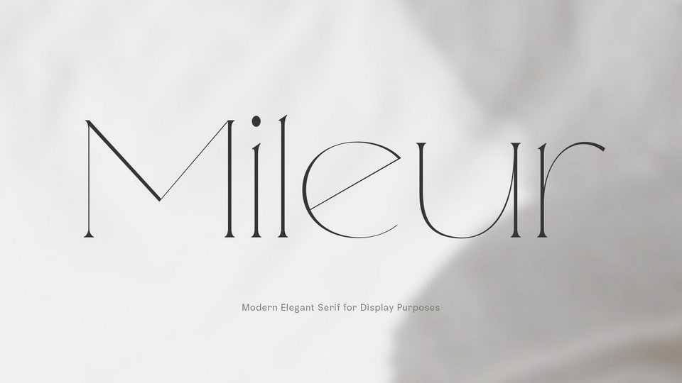 Mileur Font › Fontesk