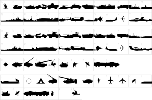 Mapa de caracteres da fonte Military RPG Font | 1001 Free Fonts