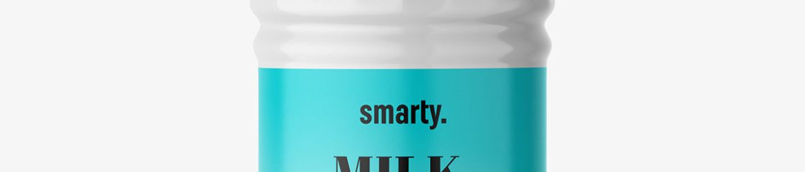 Milk bottle mockup