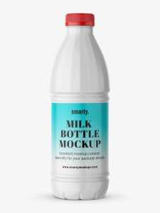 Milk bottle mockup