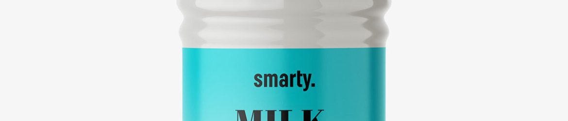 Milk bottle mockup