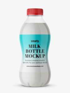 Milk bottle mockup