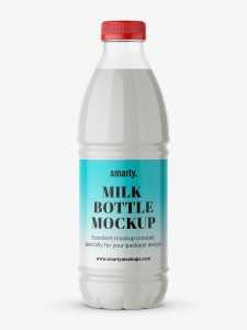 Milk bottle mockup