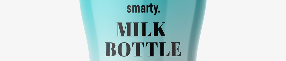 Milk bottle mockup