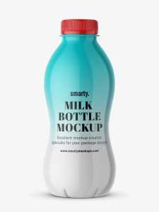 Milk bottle mockup