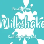 Milk shake Font