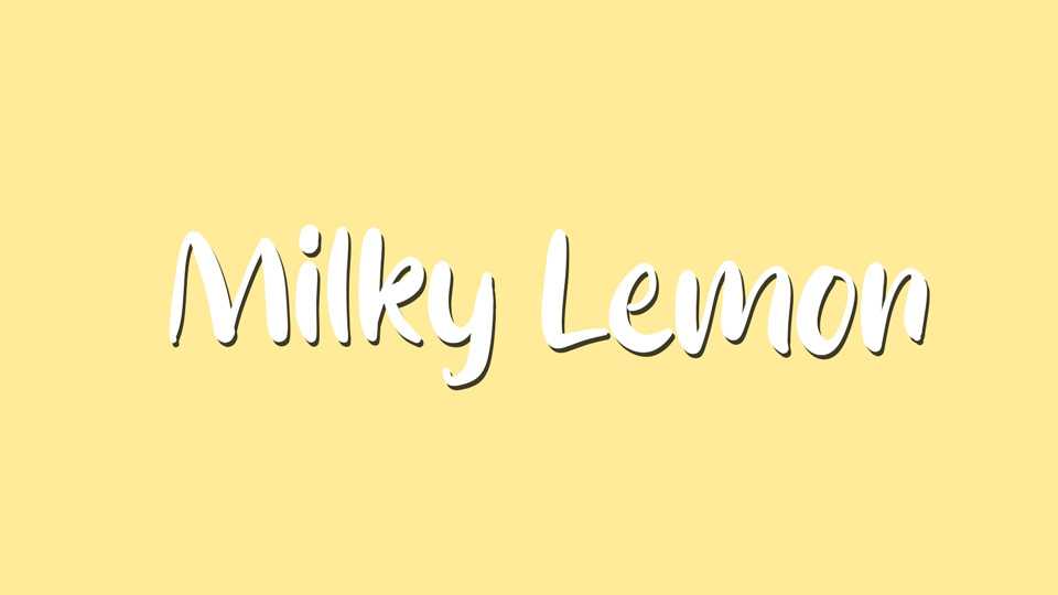 Milky Lemon Font › Fontesk