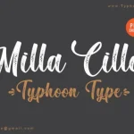 Milla Cilla Script Font